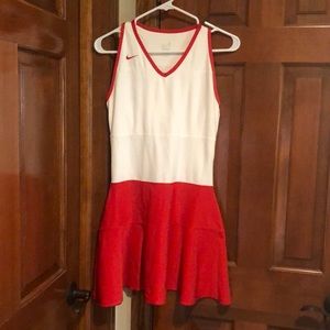 Women’s Nike size small red and white tennis/golf dress.